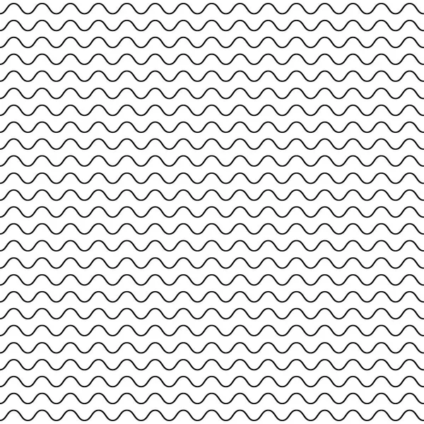 Thin wavy lines seamless vector pattern. — Stock Vector