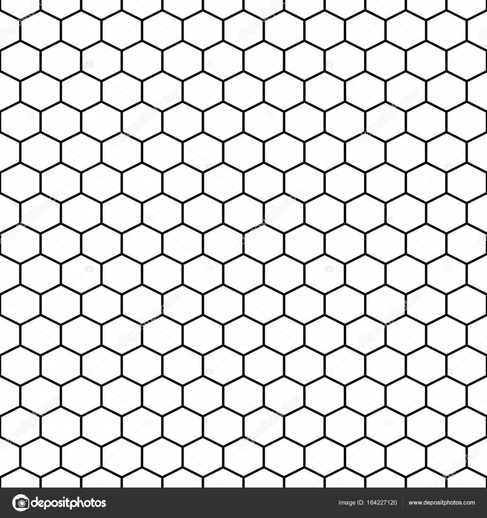 Hexagon grid cells vector seamless pattern. Stock Vector by ©inides ...