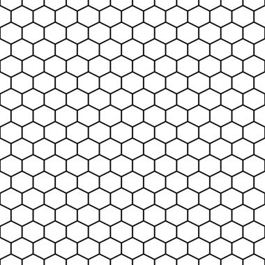 Altıgen ızgara hücreleri Dikişsiz desen vektör.