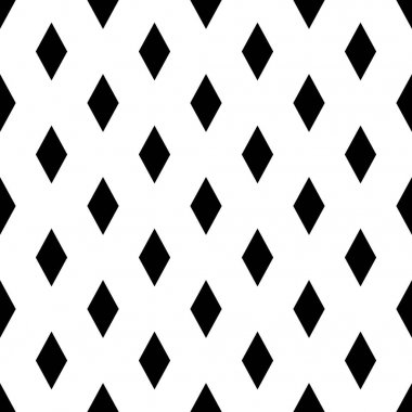 Sorunsuz rhombs geometrik siyah-beyaz desen.
