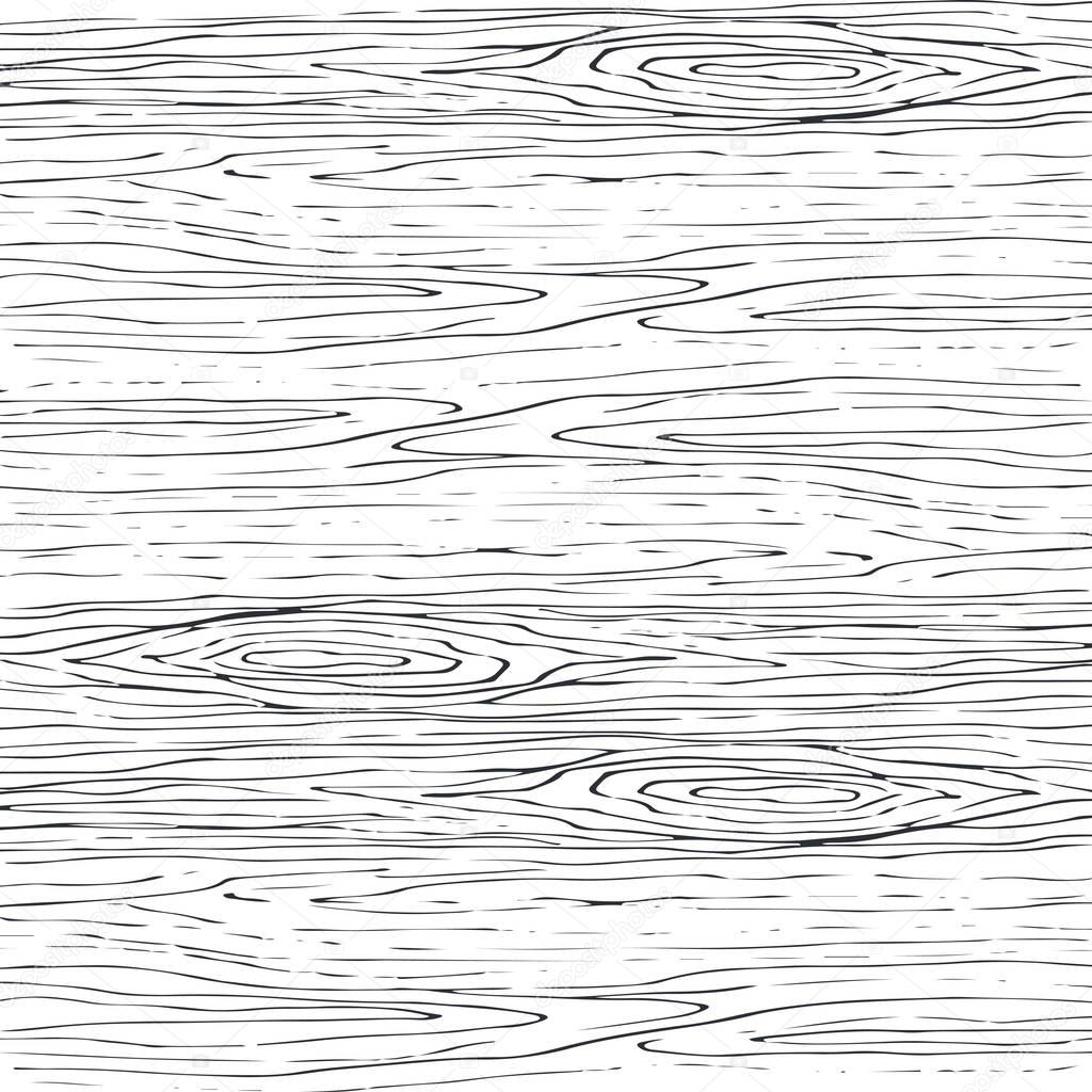 Seamless wood grain gray pattern. Wooden texture vector background.