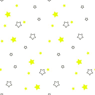 Yıldız şekli mavi ve yeşil sorunsuz çocuk desen.