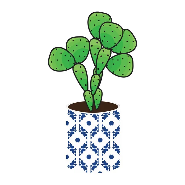 Kaktus im Topf. — Stockvektor