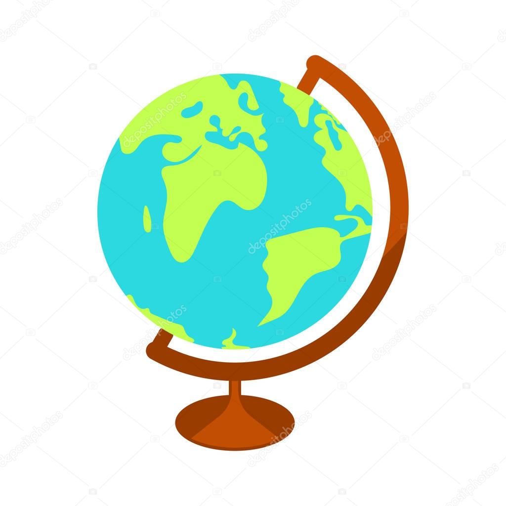 School globe vector illustration.