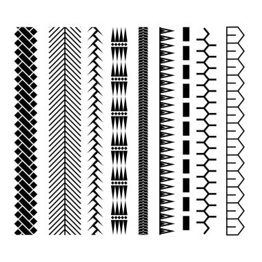 Polinezya dövme tarzı fırça vektör tasarımı.