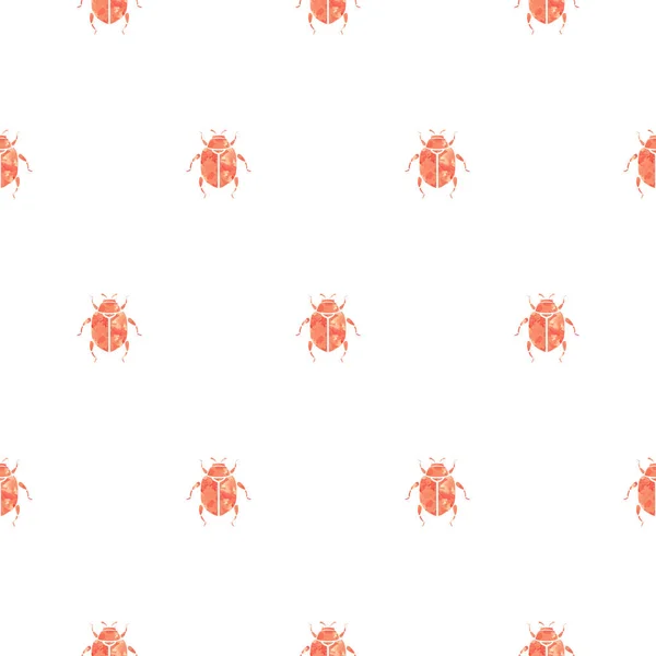 Beetle or rose et motif vectoriel blanc sans couture pour l'impression . — Image vectorielle