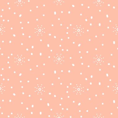 Kar tanesi pembe kış sorunsuz vektör desen.