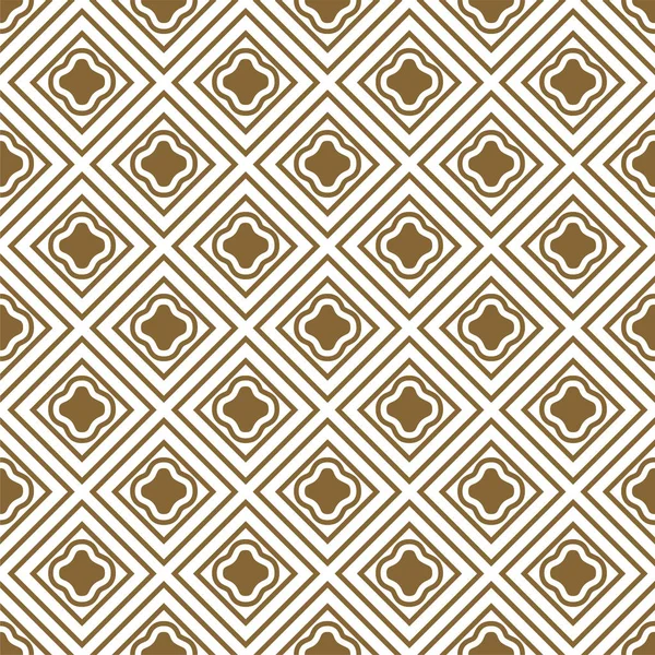 ゴールドと白の rhombs 証明されるシームレスなベクトル パターン. — ストックベクタ