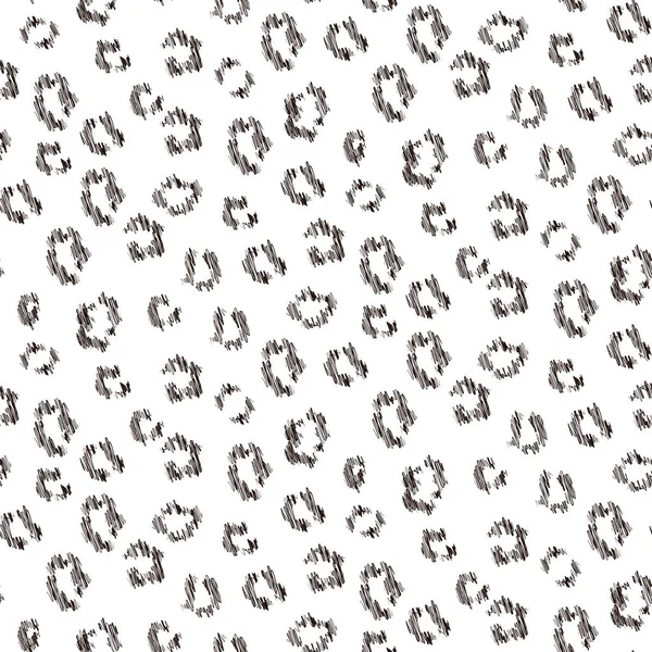 Cheetah garabateado textura patrón de vector sin costuras . — Archivo Imágenes Vectoriales