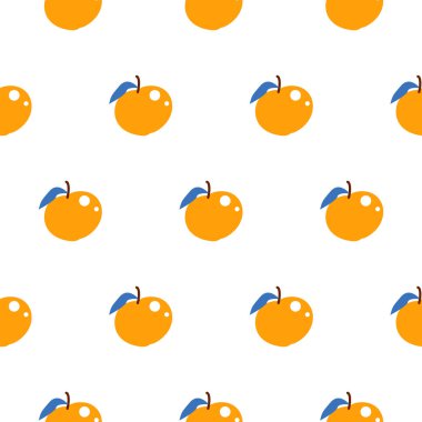 Parlak yaz sulu şeftali karikatür seamless modeli.