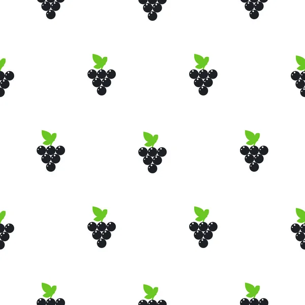 Bright summer juicy grapes cartoon seamless pattern. — Stock Vector