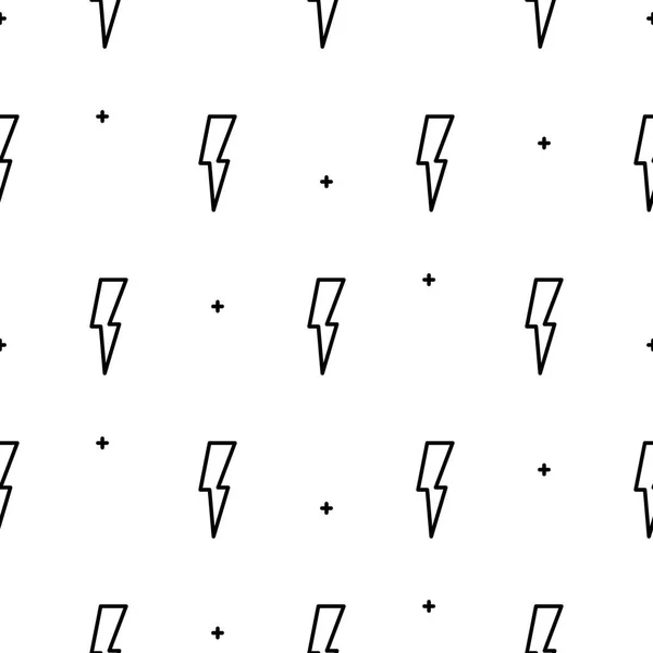 Modèle vectoriel sans couture Doodle Lightning . — Image vectorielle