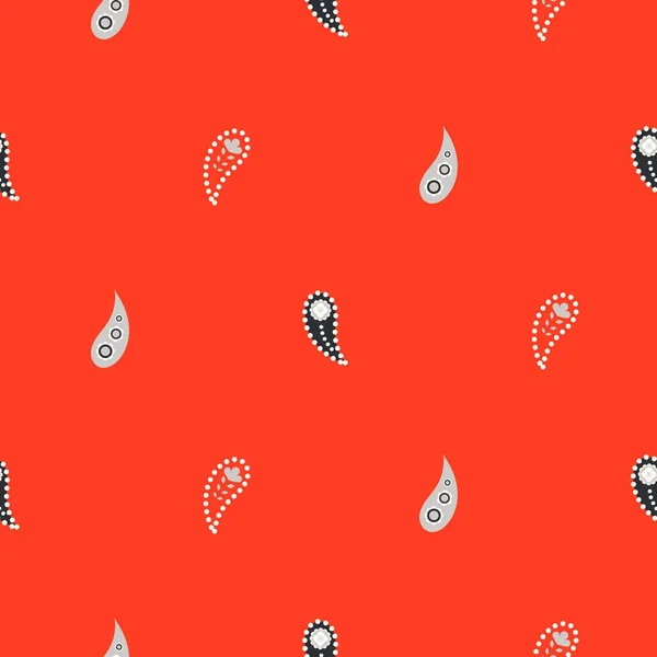 Simple motif vectoriel sans couture paisley rouge . — Image vectorielle