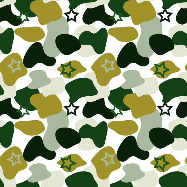 Les taches de camouflage forment un motif vectoriel sans couture . — Image vectorielle