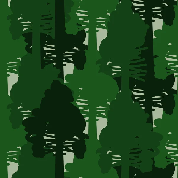 Camo forest green seamless vector pattern. — Stock Vector