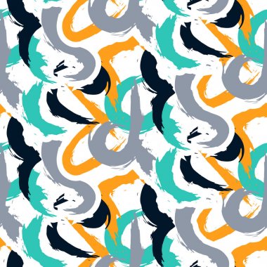 Darbeleri kamuflaj kalın renkli kesintisiz vektör desen.