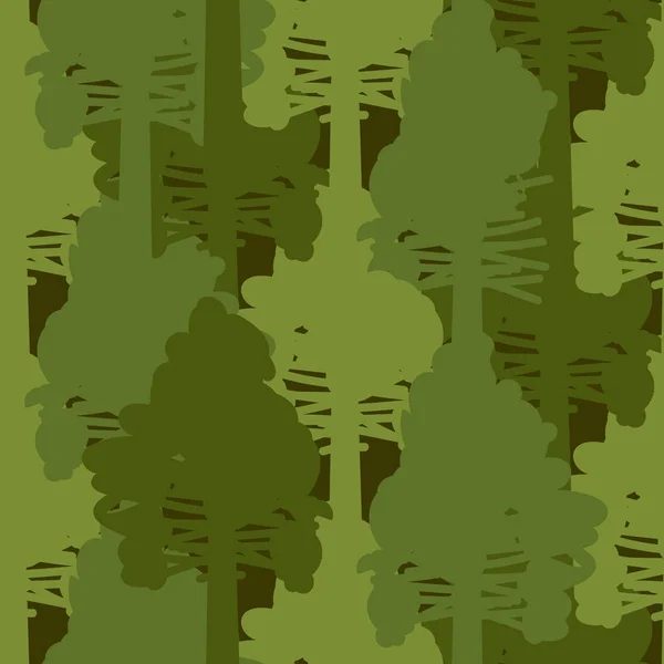 Camouflage woods green seamless vector pattern. — Stock Vector