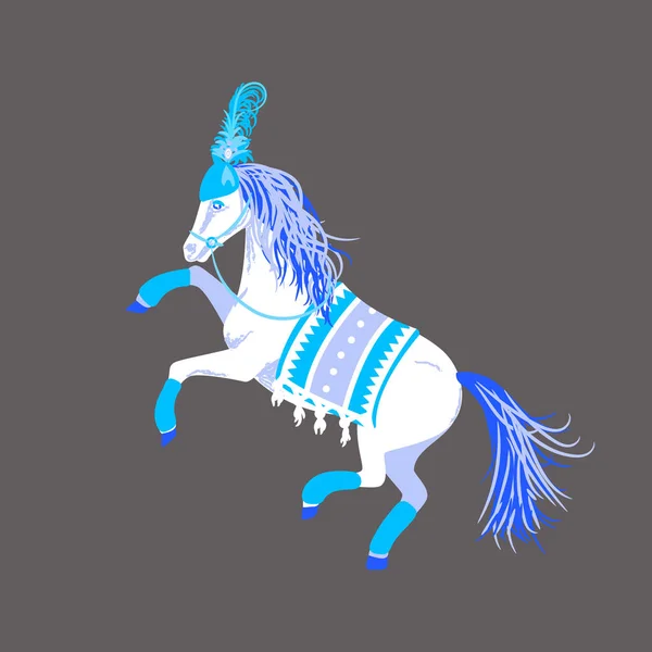 Circo caballo vector ilustración . — Vector de stock