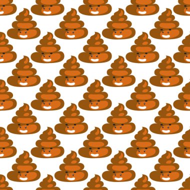 Kaka emoji desen. Eğlenceli kaka sorunsuz arka plan.