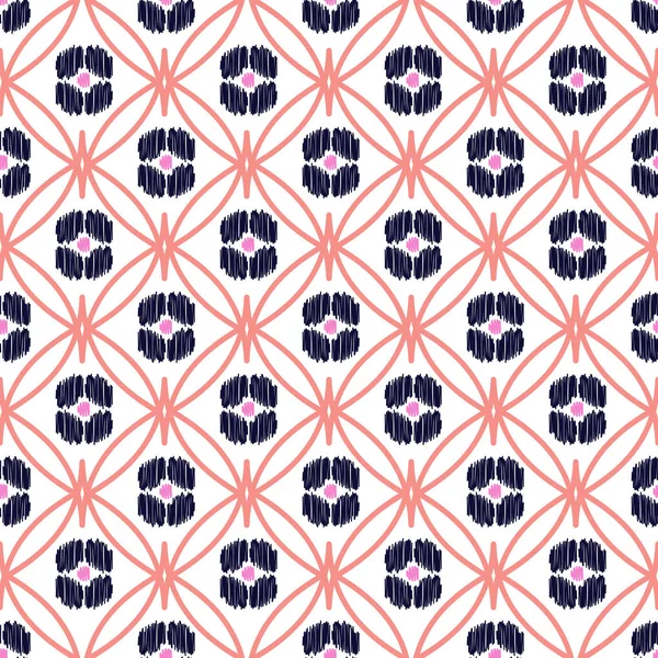Rhombs formas decoradas patrón de vectores sin costuras . — Archivo Imágenes Vectoriales