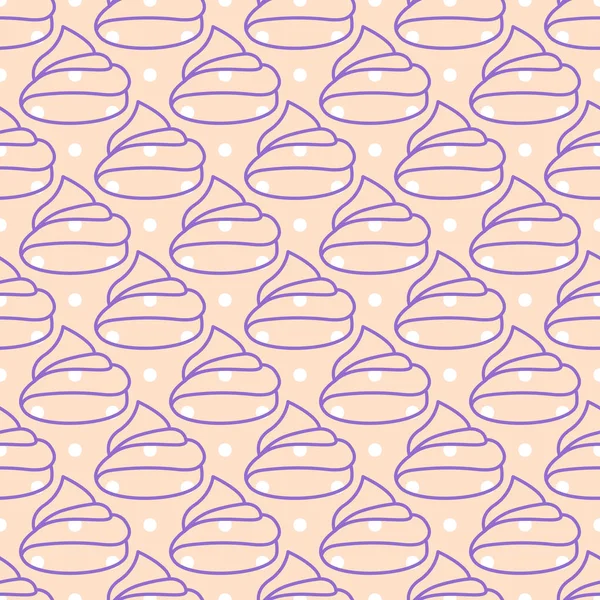 Marshmallows pink seamless vector pattern. — Stock Vector