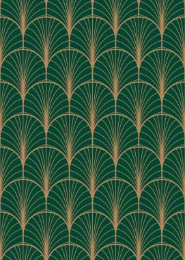 Art deco geometrik sorunsuz vektör desen.