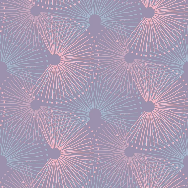 Abstracto ventilador sin costura vector pastel patrón rosa . — Archivo Imágenes Vectoriales