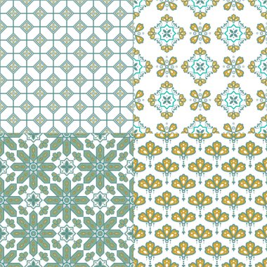 Decorative geometric seamless pattern. Traditional mediterranean background decorative design.