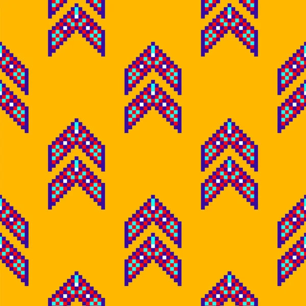 Padrão sem emenda étnica mexicana abstrata, fundo tribal. Textura tribal vetorial brilhante com formas geométricas . — Vetor de Stock