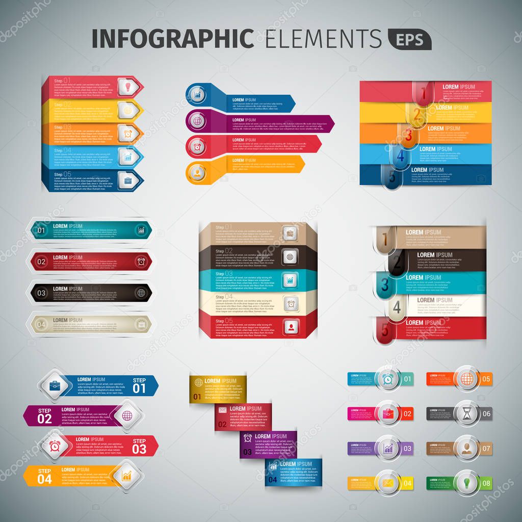 Set Of Infographic Template