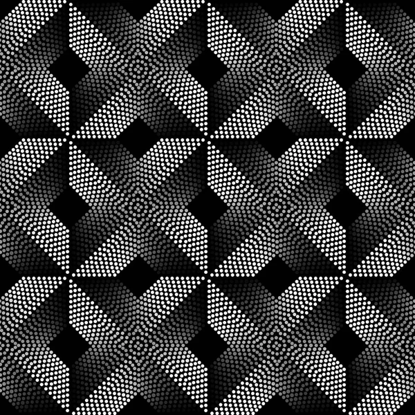 Abstraktes nahtloses Muster von Graustufen-Punkten. — Stockvektor