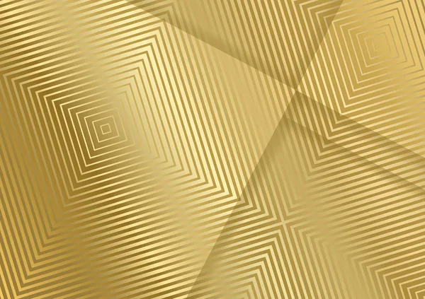 Geometrischer metallischer Goldhintergrund. — Stockvektor