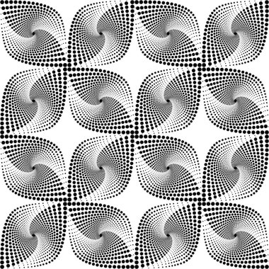 Tek renkli geometrik Seamless Modeli yaprakları noktalı. 
