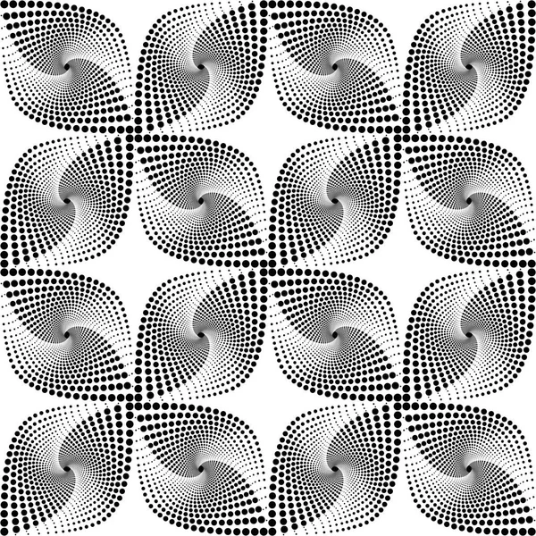 Geometriai Seamless Pattern a fekete-fehér pöttyös levelek. — Stock Vector