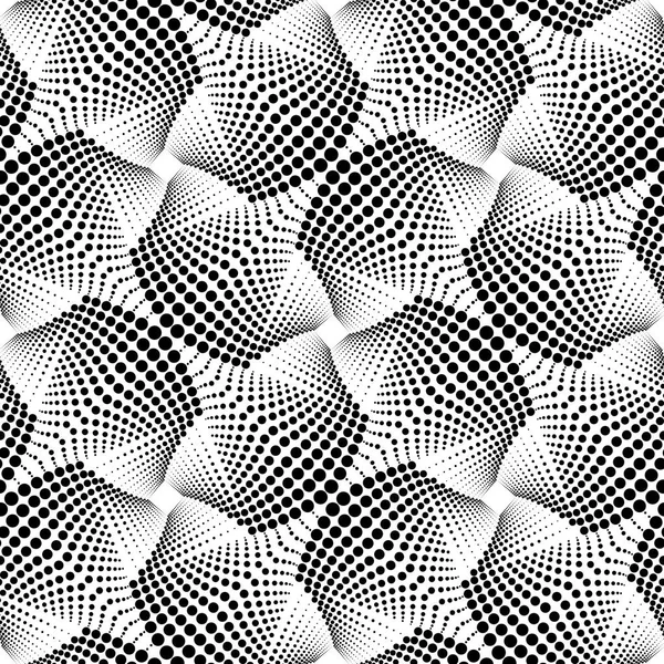 Fekete-fehér pontokból álló geometriai Seamless Pattern. — Stock Vector
