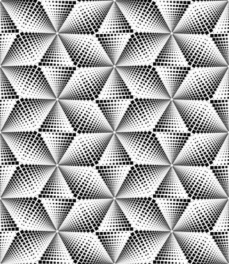 Tek renkli kare nokta geometrik Seamless modeli. Altıgen kılavuz.