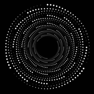 Tek renkli geometrik noktalı çember tasarım. 