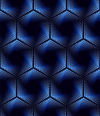 Mavi tonlarda geometrik Seamless Modeli. 