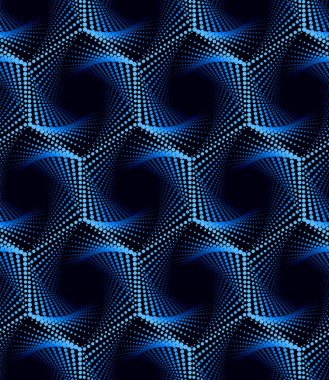 Mavi tonları sorunsuz fraktal geometrik desen. 