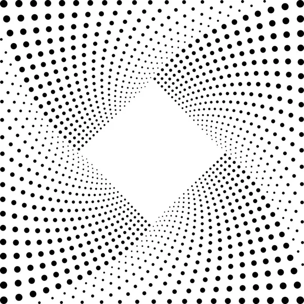 Geometriska prickade ramkonstruktion i svartvitt. — Stock vektor