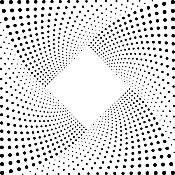 Geometric Dotted Frame Design in Monochrome. 