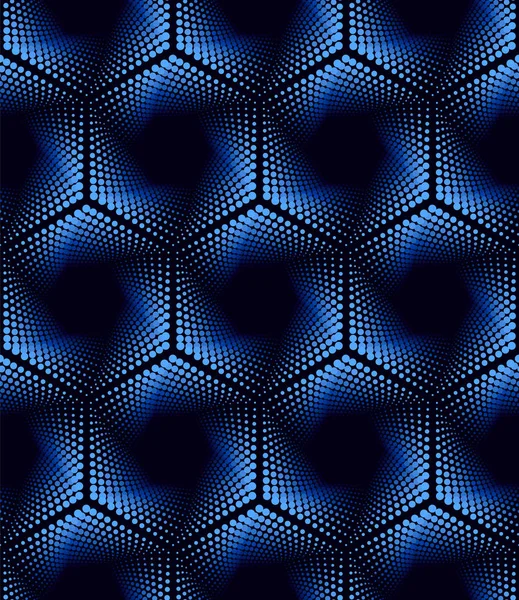 Geometric Seamless Pattern in Blue Tones. — Stock Vector