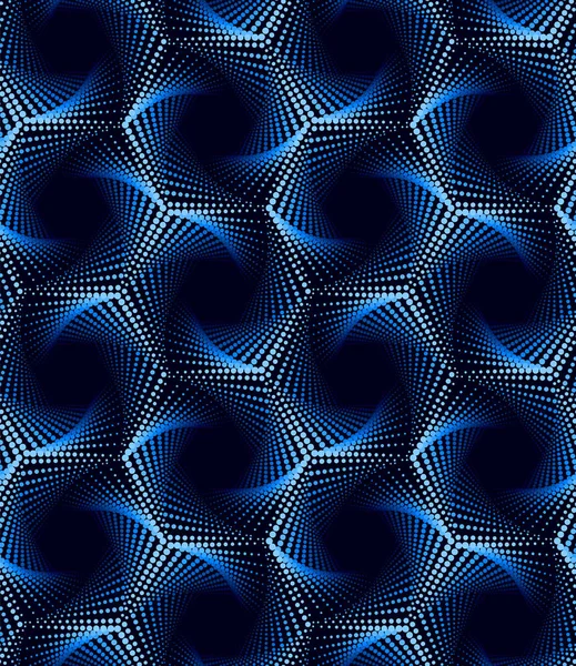 Mavi tonları sorunsuz fraktal geometrik desen. 