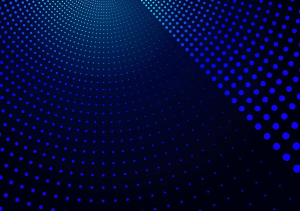 Аннотация Hi Tech Blue Background of Radial Halftone Dots . — стоковый вектор