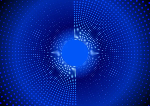 Аннотация Hi Tech Blue Background of Radial Halftone Dots . — стоковый вектор