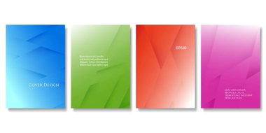 Vektör renkli broşür şablonları kümesi. Gradient etkisi ile üç boyutlu doku soyut. Web arka plan, afiş, poster ve el ilanları için uygulanabilir. EPS 10 vektör.