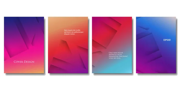 Vektör renkli broşür şablonları kümesi. Gradient etkisi ile üç boyutlu doku soyut. Web arka plan, afiş, poster ve el ilanları için uygulanabilir. EPS 10 vektör.