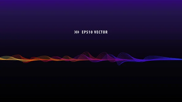 Абстрактний Футуристичний Фон Різнокольоровими Хвилястими Лініями Співвідношення Сторін Eps10 Векторні — стоковий вектор