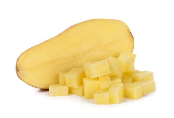 Slice of potato isolated on the white background — Stock Photo, Image