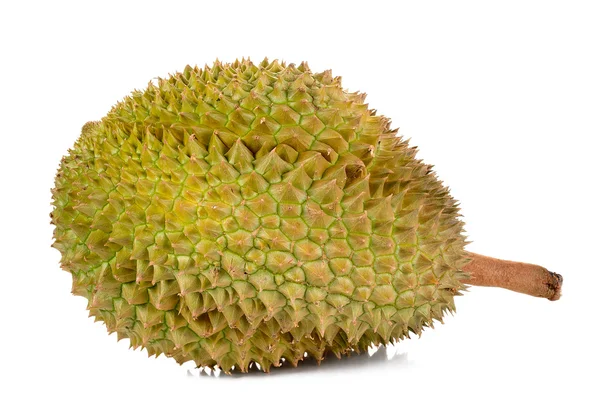 König der Früchte, Durian isoliert auf weißem Hintergrund — Stockfoto